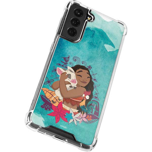 Disney Princess Moana with Pua and Heihei Galaxy S21 FE Clear Case